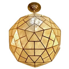 Vintage Round Capiz Lantern