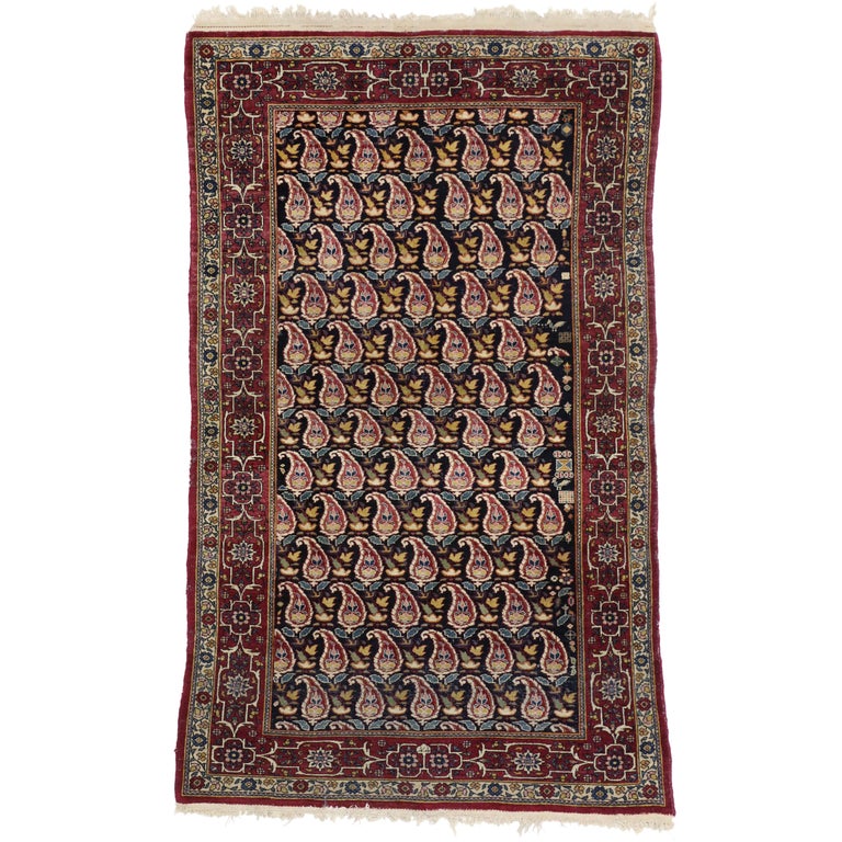 Antique Persian Kerman Rug with All-Over Boteh Pattern For Sale at 1stDibs