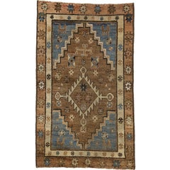 Antique Persian Bakshaish Rug with Modern Tribal Style