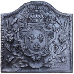 Louis XV Cast Iron Fireback with the Arms of France, 18th Century