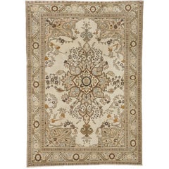Vintage Turkish Sivas Rug with Transitional Style in Light Colors