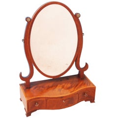 Antique Georgian Mahogany Dressing Table Mirror