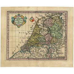 Antique Map of the Netherlands by J.C. Weigel, 1723