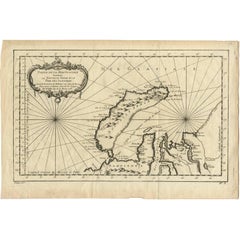 Mapa antiguo de Nova Zembla 'Rusia' por J.N. Bellin, 1758