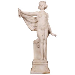 Figure en albâtre italienne Adolpho Cipriani « actif de 1880 à 1930 »