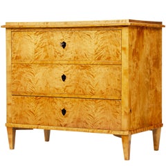 19th Century Swedish Birch Chest of Drawers
