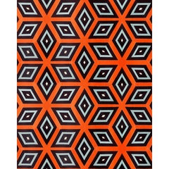 Kinder Modern Cubist Rectangular Area Rug in 100% New Zealand Wool