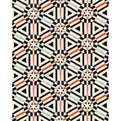 Kinder Modern Kaleidoscope Rectangular Area Rug in 100% New Zealand Wool