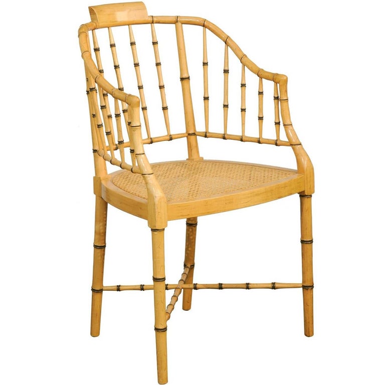 Tiffany Blue Faux Bamboo Chair At 1stdibs