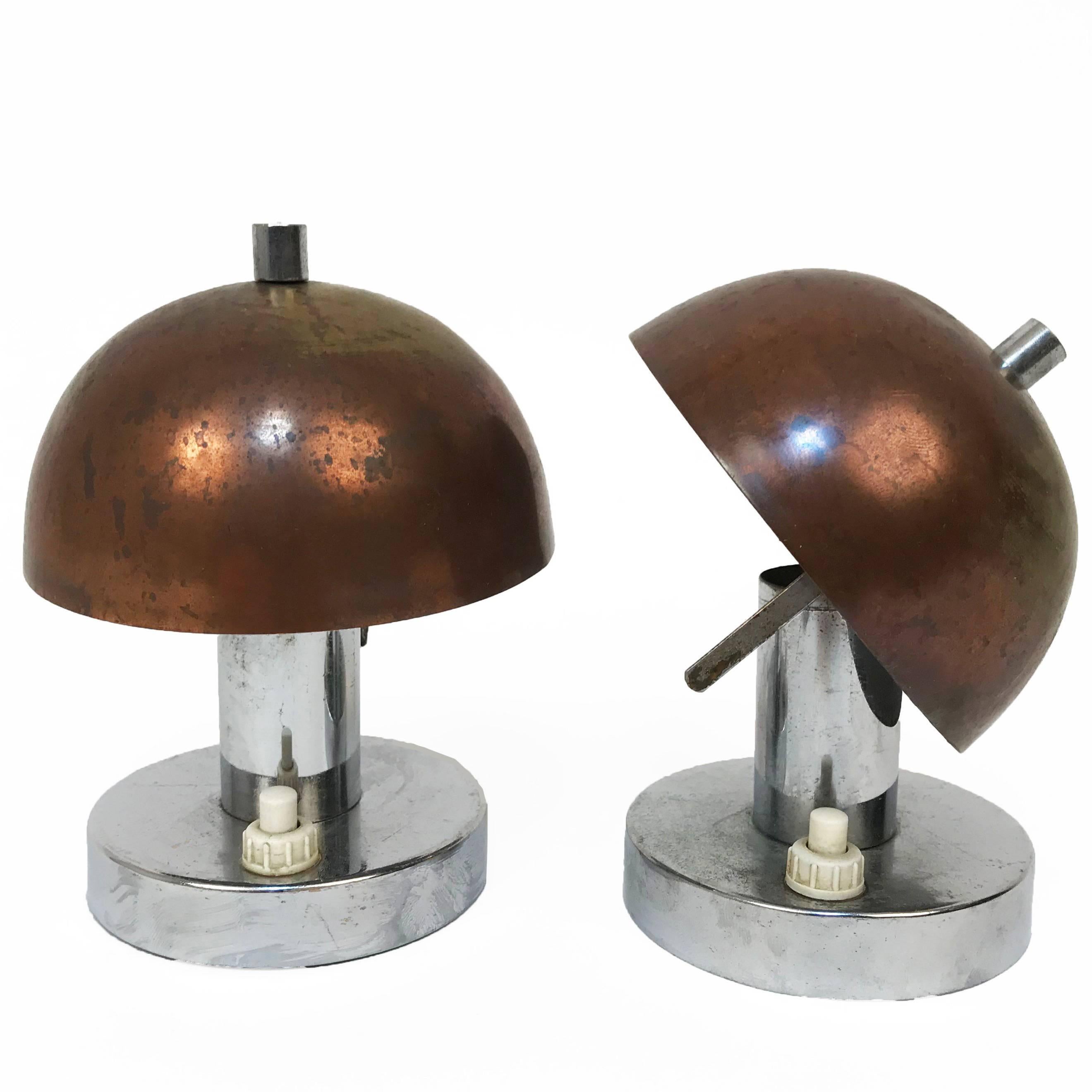 Rare Pair of Bauhaus 1930s Table Lamps Franta 'Frantisek' Anyz e Jaroslav