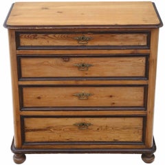 Antique Quality Victorian circa 1880 Pine Chest of Drawers European Continent