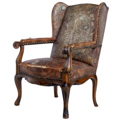 Late 19th Century French Art Nouveau Walnut Armchair