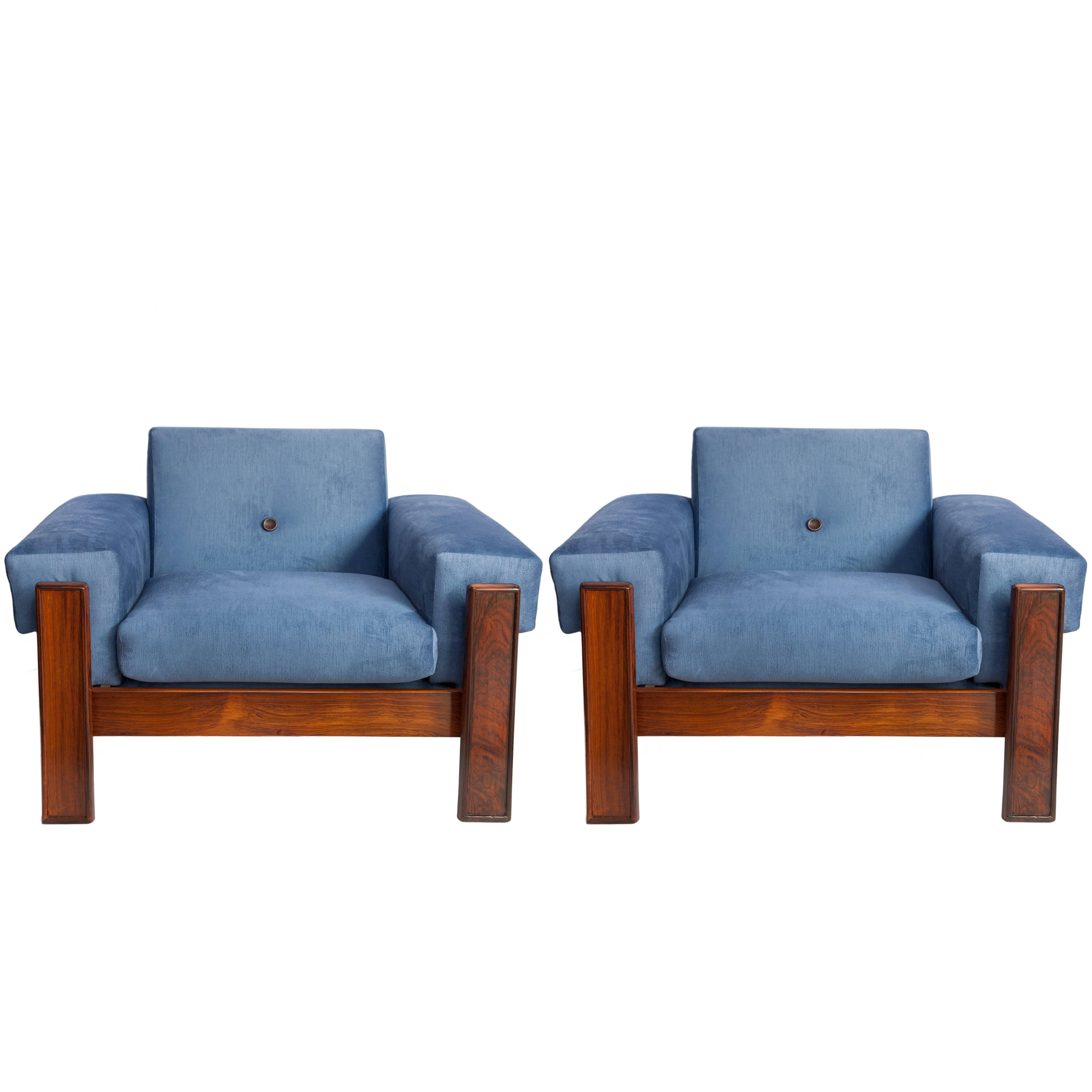 Mid-Century Modern Armchairs in Brazilian Jacaranda