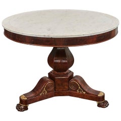 French Marble and Parcel-Gilt Table de Milieu