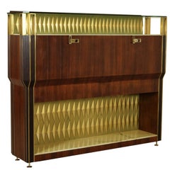 Bar Cabinet by Dassi Rosewood and Beech Veneered Wood Retro, Italy, 1950s