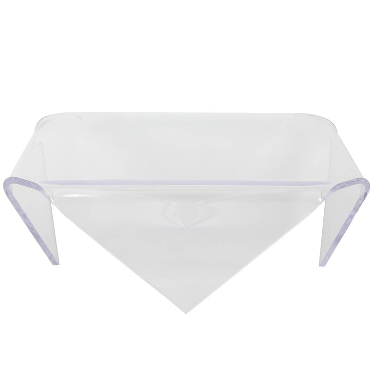 Full Circle Modern Original Folded Acrylic Coffee Table For At 1stdibs - Circular Acrylic Coffee Table