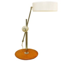 Anders Pehrson "Simris Olympia" Table Lamp with Leather Base, 1960s