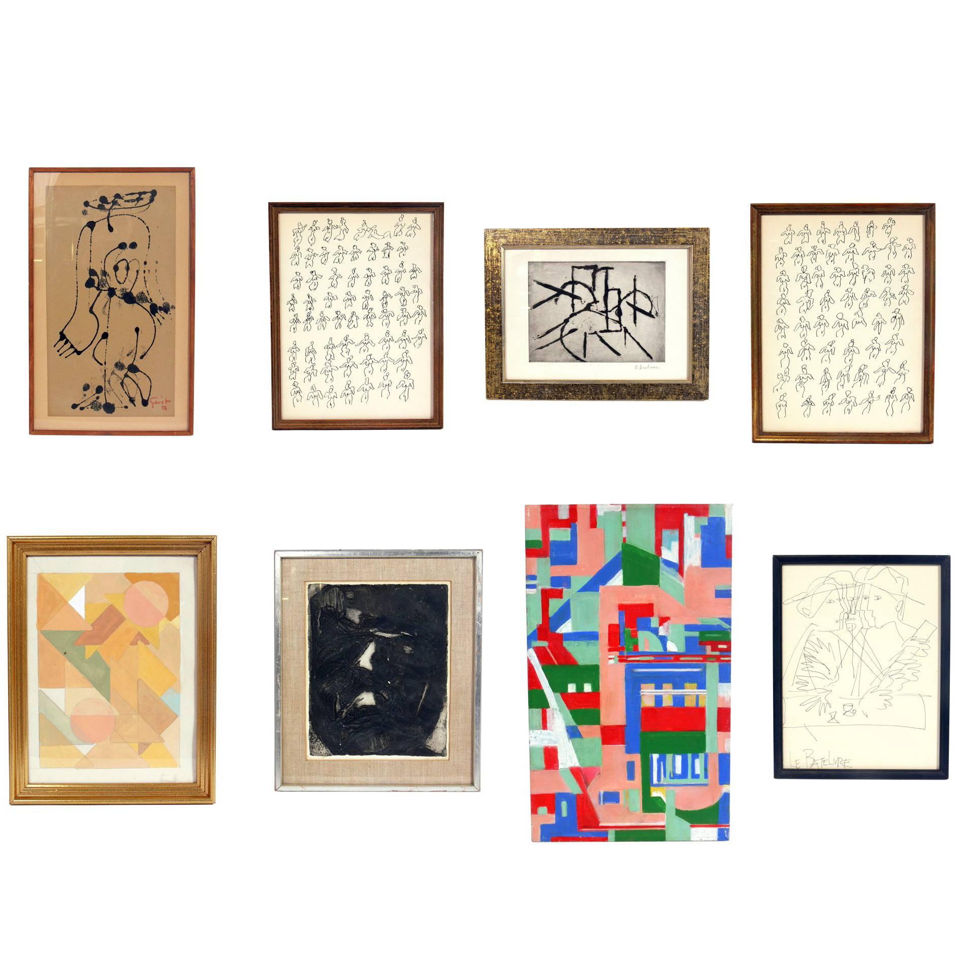 Selection of Modernist Artwork or Gallery Wall