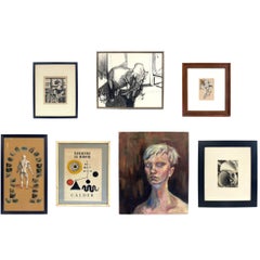 Retro Selection of Modern Artwork or Gallery Wall