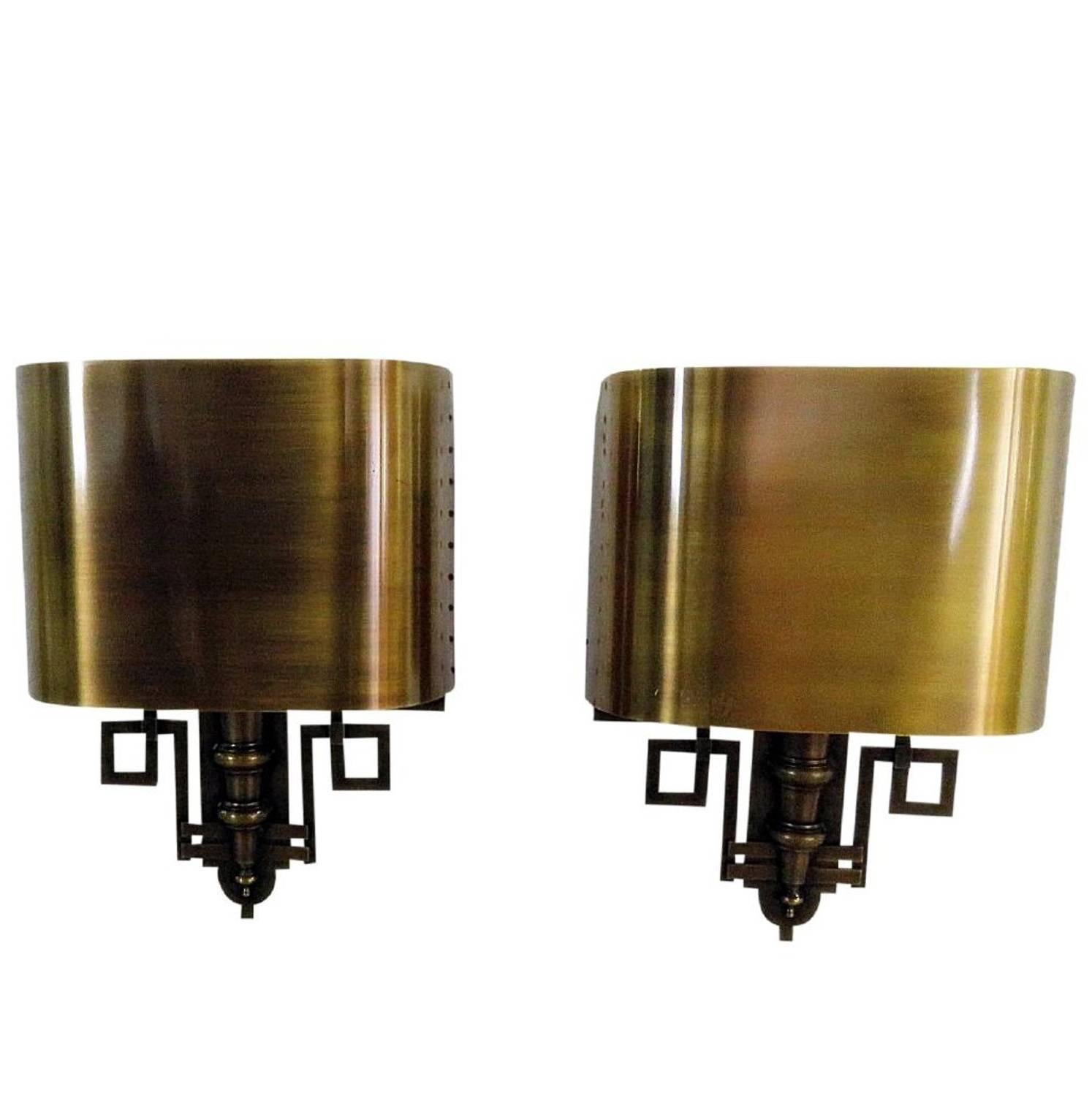 Pair of French Mid-Century Modern Wall Sconces