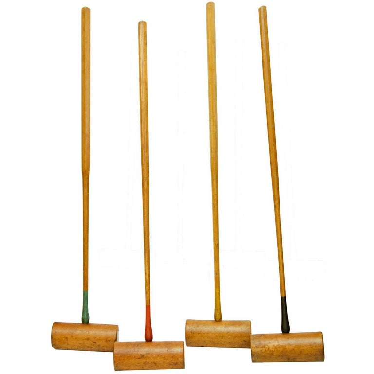 Set of Large Antique Croquet Mallets at 1stDibs