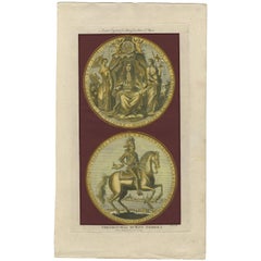 Antique Print of the Great Seal of King George I by Harrison (1789)