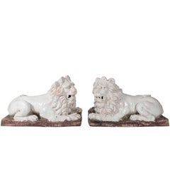 Pair of Italian Terracotta Lions