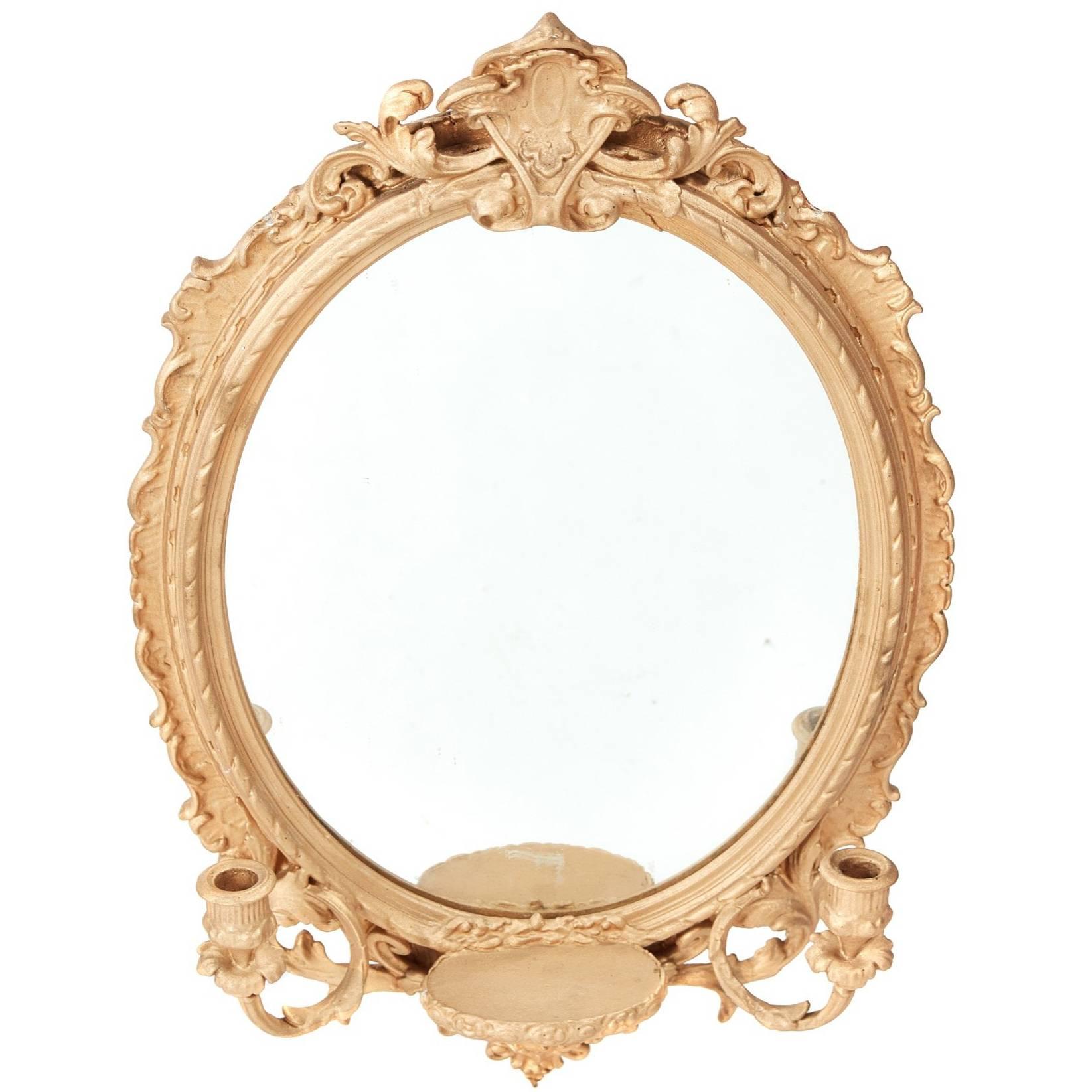 Antique Oval Wall Mirror For Sale