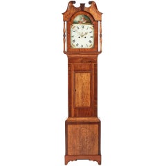 George III Oak and Mahogany 8 Day Long Case Clock