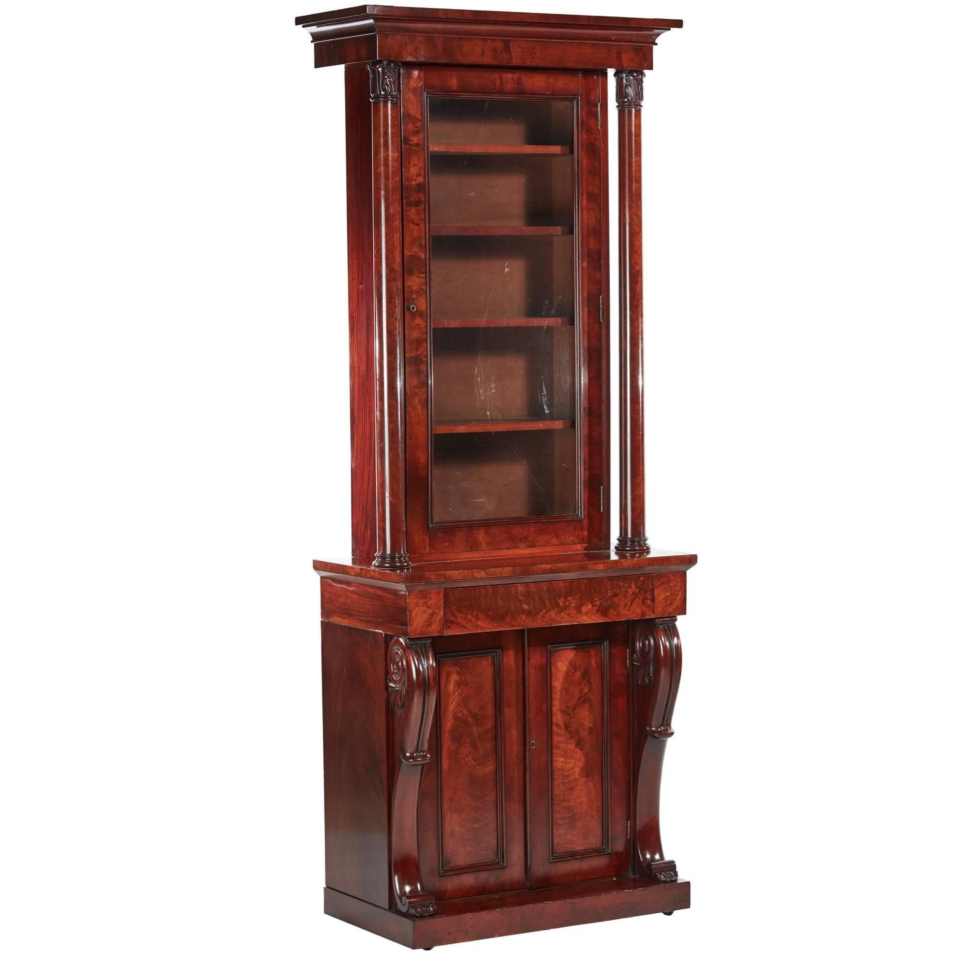 Quality William IV Mahogany Bookcase For Sale