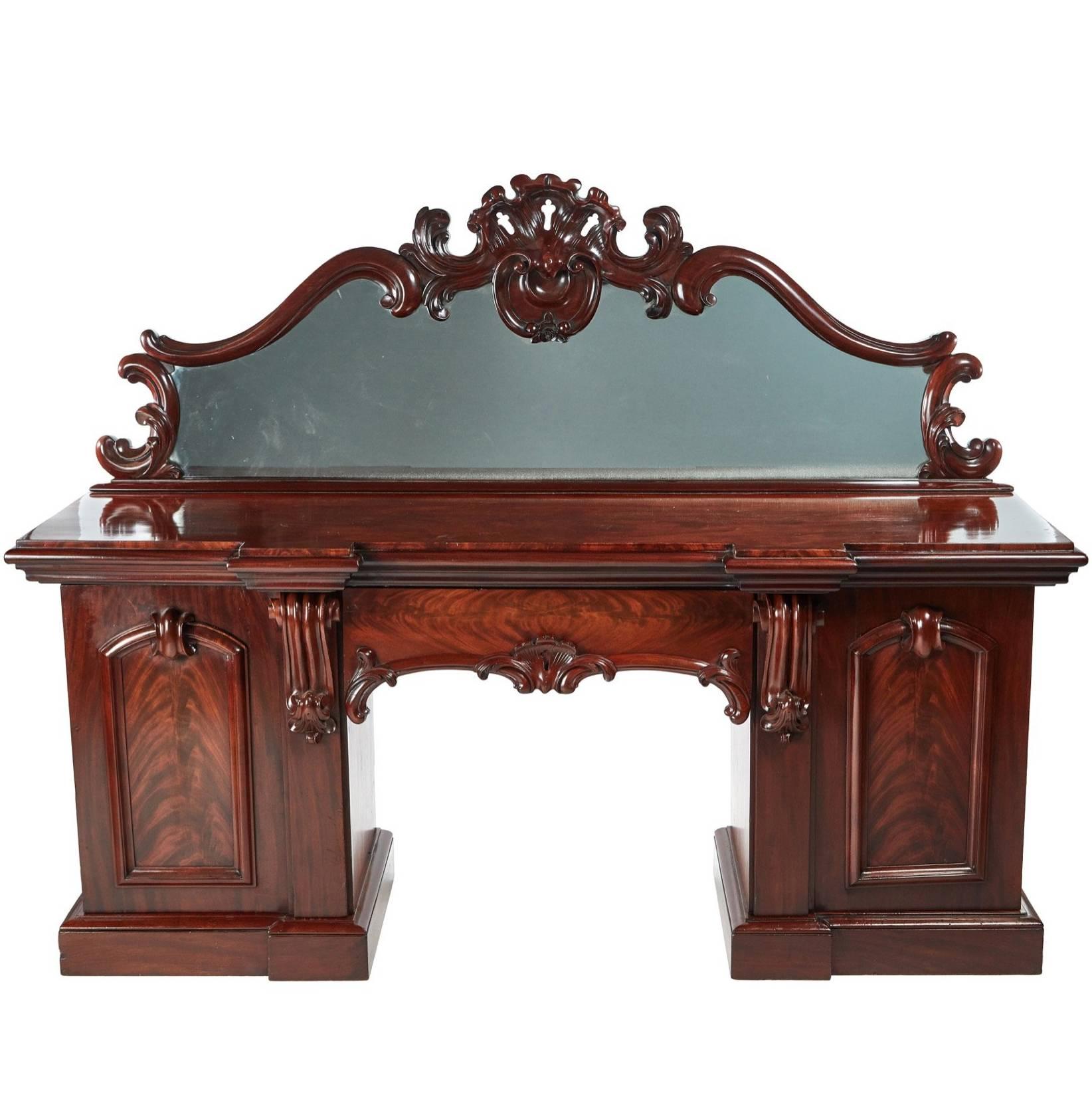 Fantastic Quality Victorian Carved Mahogany Sideboard For Sale
