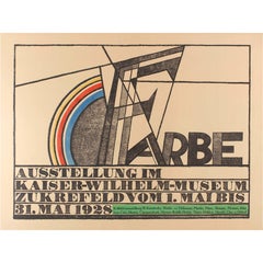 Original Vintage 1928 Avant Garde Art Exhibition Poster Kandinsky Picasso Klee