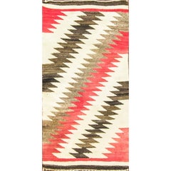 Navajo Saddle Rug Germantown Design, 20" x 39"