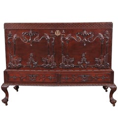 Antique Chinese Chippendale Centennial Chest on Stand