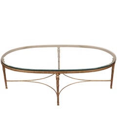 Beveled Glass Top Artform Gilt Coffee Table