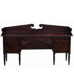 Antique Large Regency William IV Flame Mahogany Sideboard Chiffonier