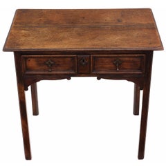 Antique Georgian Oak Desk Writing Side Table circa 1800 Lowboy