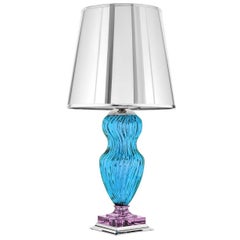 Tiepolo Lamp in Aquamarine and Pink