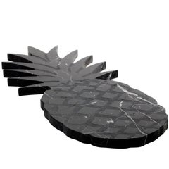 Medium Size Black Marble Cutting Board and Serving Tray with Pineapple Shape