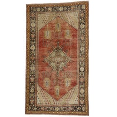 Retro Turkish Oushak Rug with Traditional Modern Style