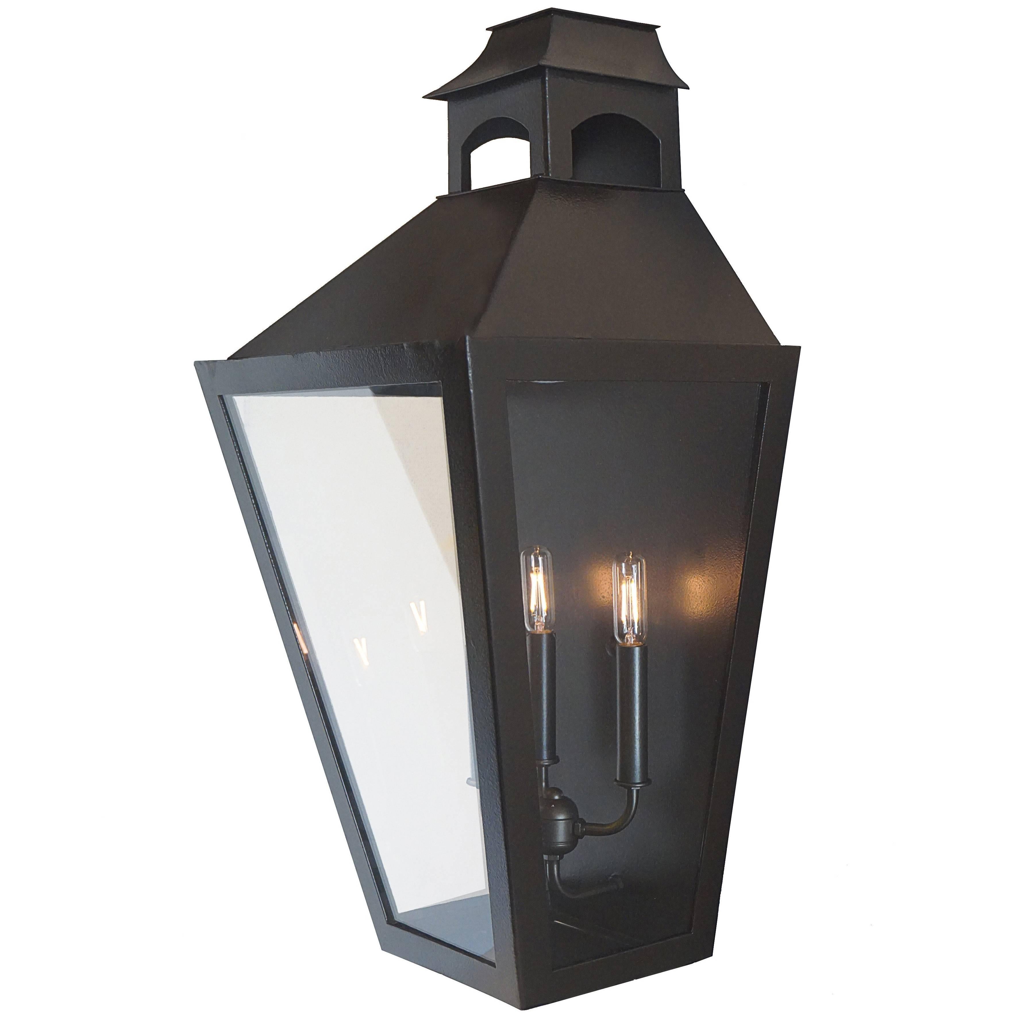 Large Classic Georgian Style Custom Produced Exterior Lantern, Bronze Finish