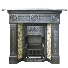 Antique 19th Century Reclaimed Late Victorian Combination Fireplace