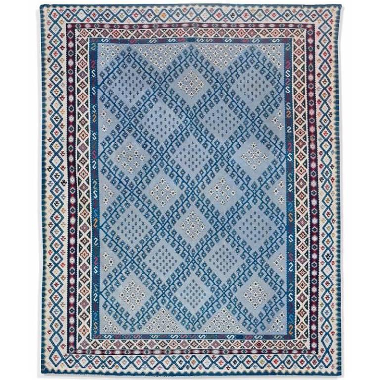 19th Century Handmade Wool Carpet 