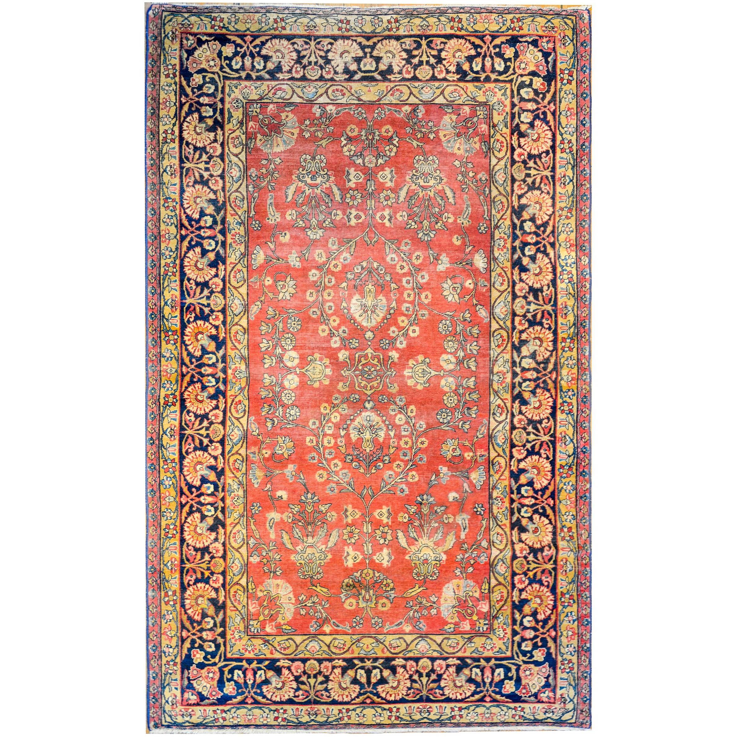 Bellissimo tappeto persiano Kirman dei primi del Novecento