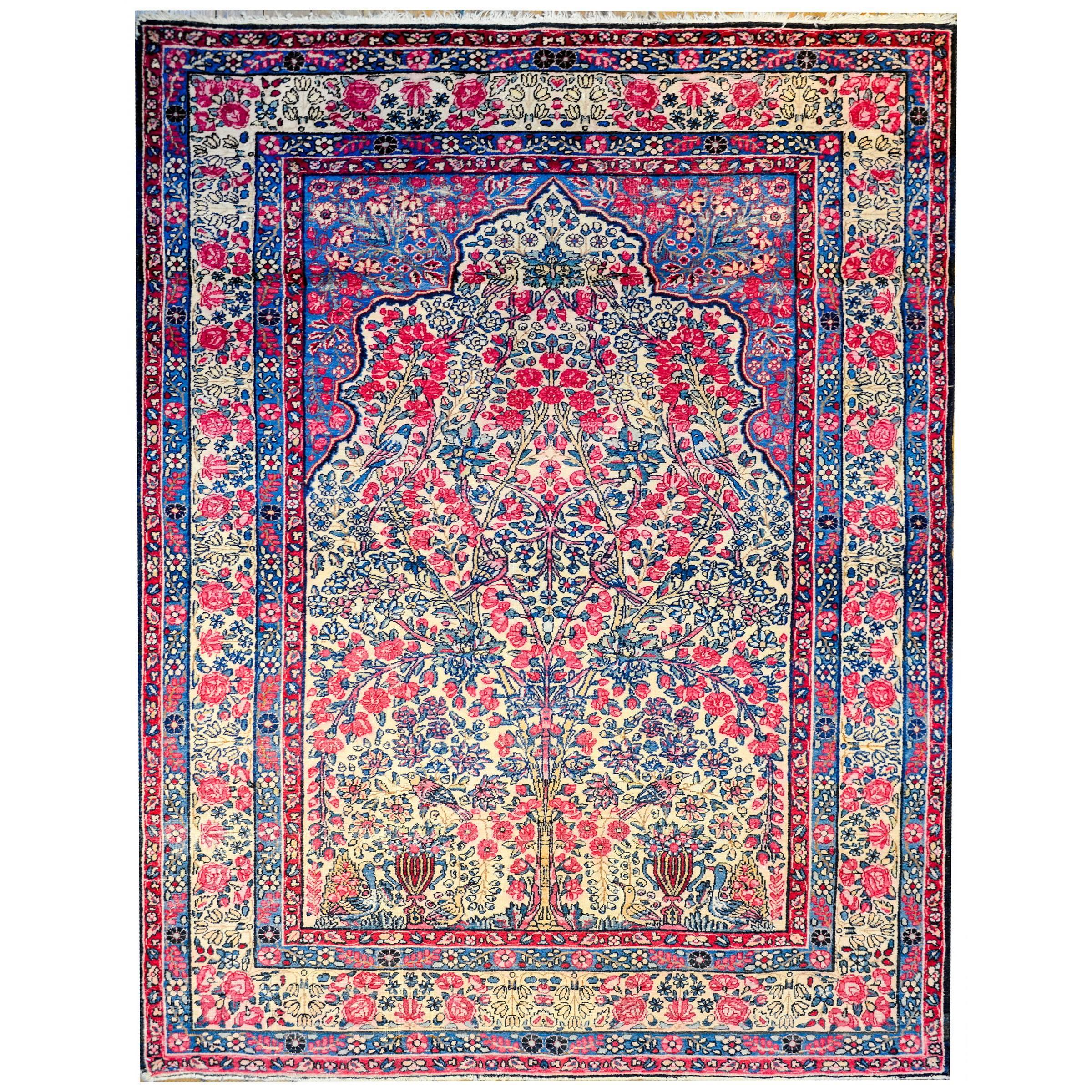 Wonderful Early 20th Century Lavar Kirman Prayer Rug