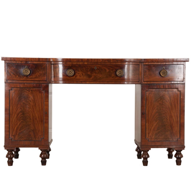 English 19th Century Mahogany Pedestal Sideboard at 1stdibs