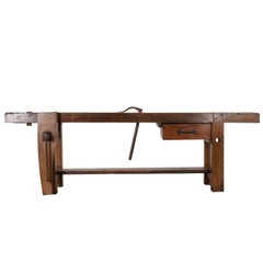 Antique 19th Century Workbench from Burgundy, France