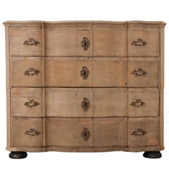 Swedish 19th Century Bleached Oak Chest