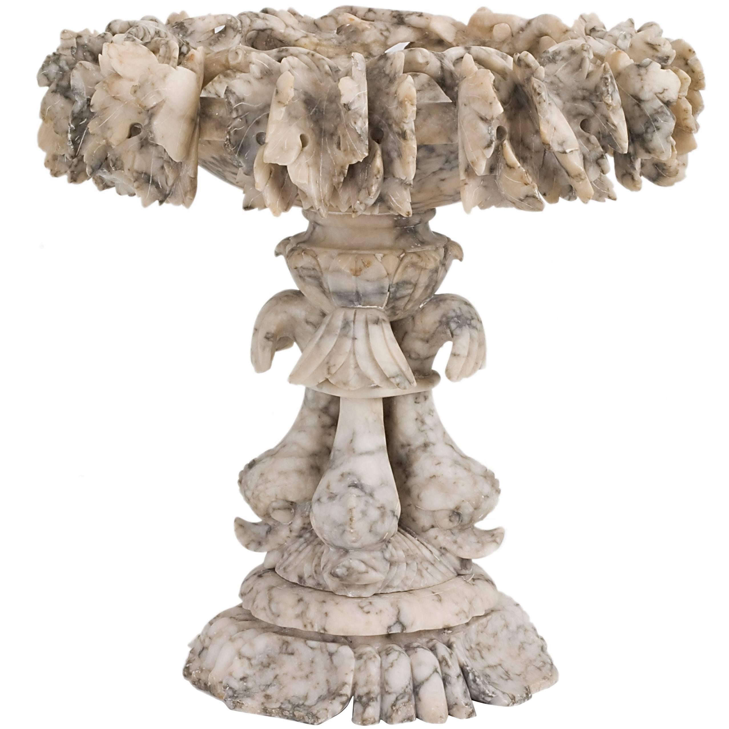 Italian 19th Century Alabaster Centerpiece