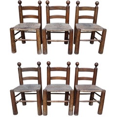 Six Rustic Chairs